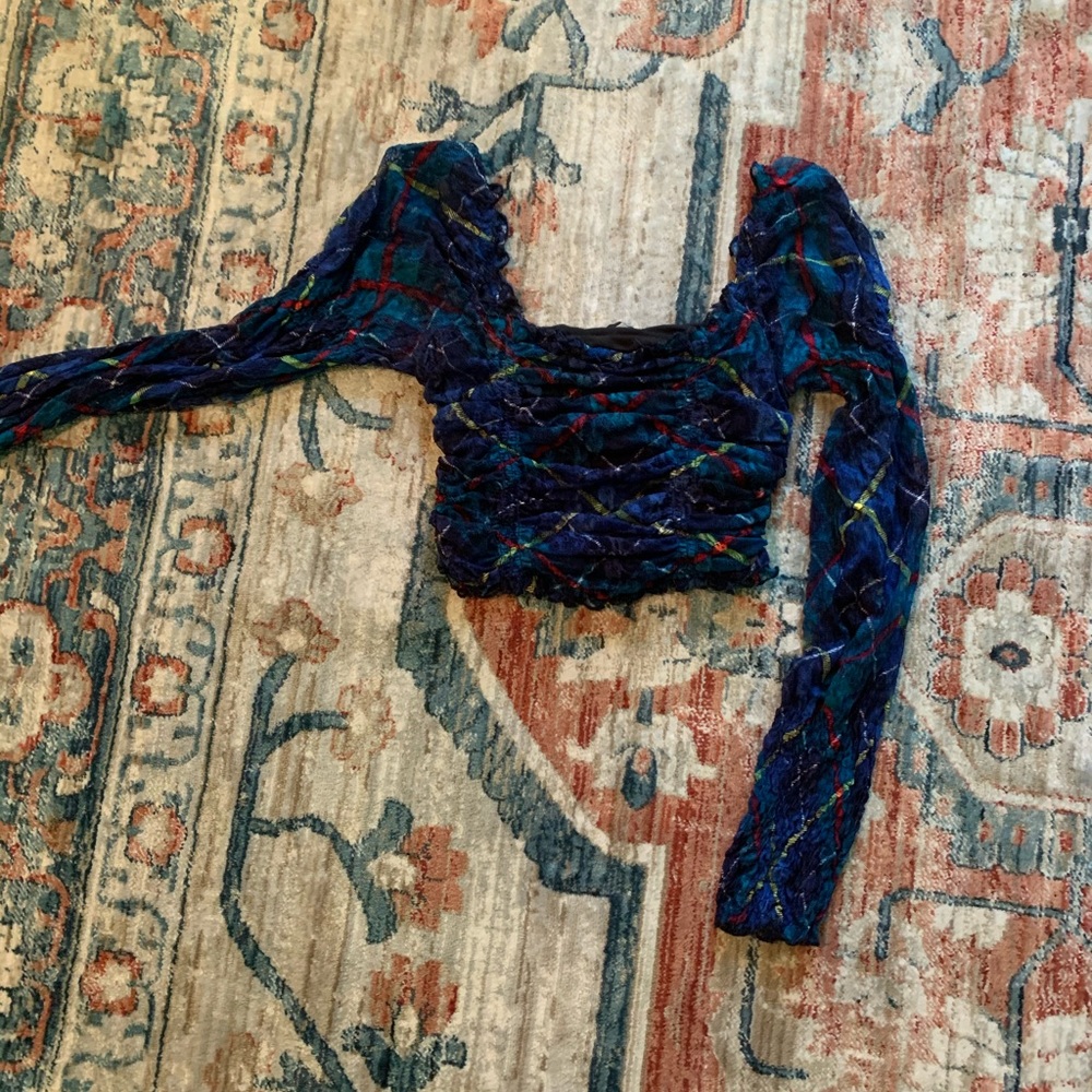Urban outfitters flannel lace top